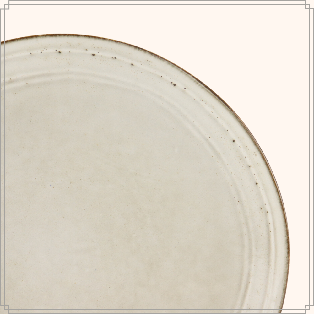 OTIX Ontbijtborden Bordenset 12 Persoons Beige Dessertborden 21cm Keramiek Gebaksbordjes LILY - Afbeelding 8