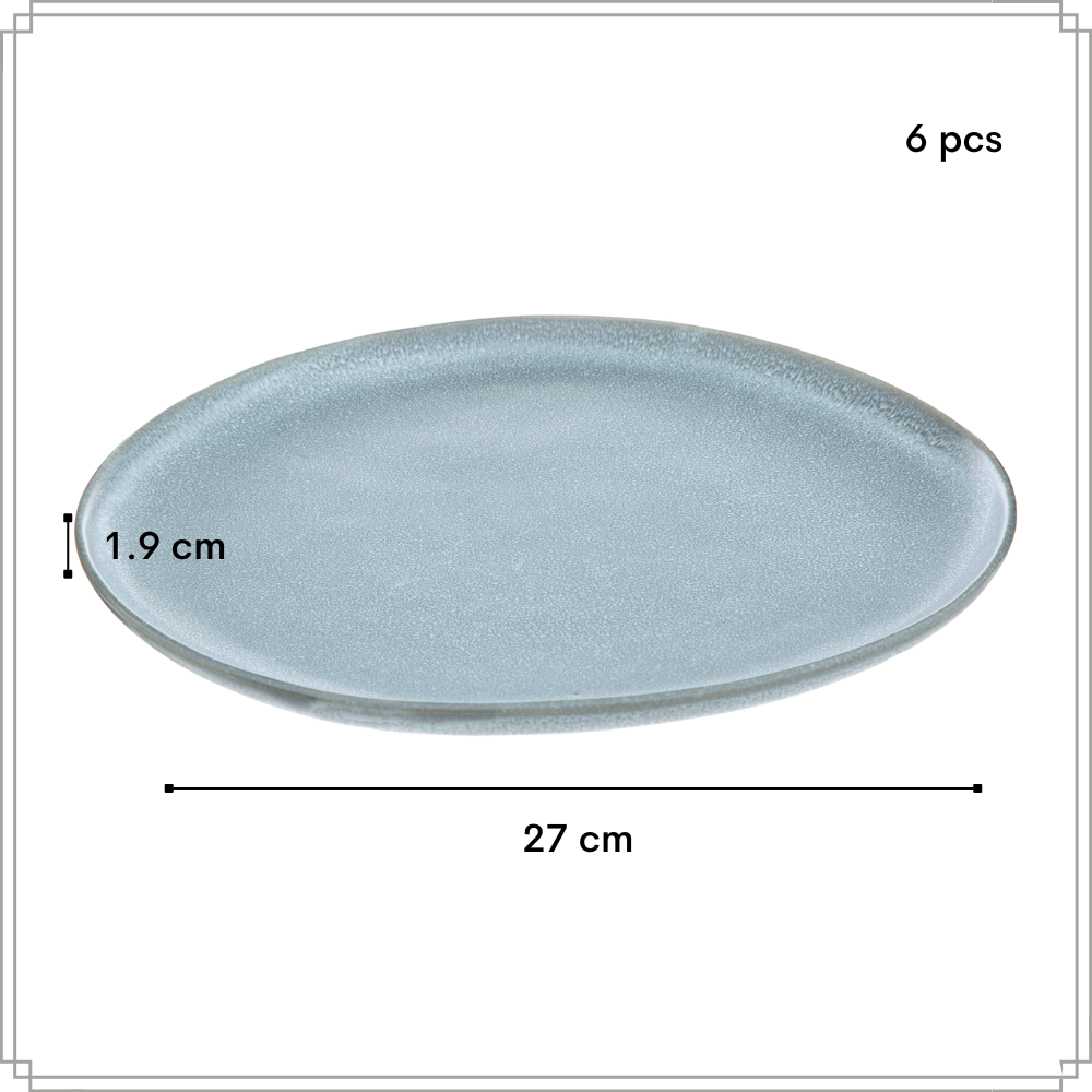 OTIX Dinerborden Bordenset 6 Persoons 27cm Aardewerk OAK - Afbeelding 6