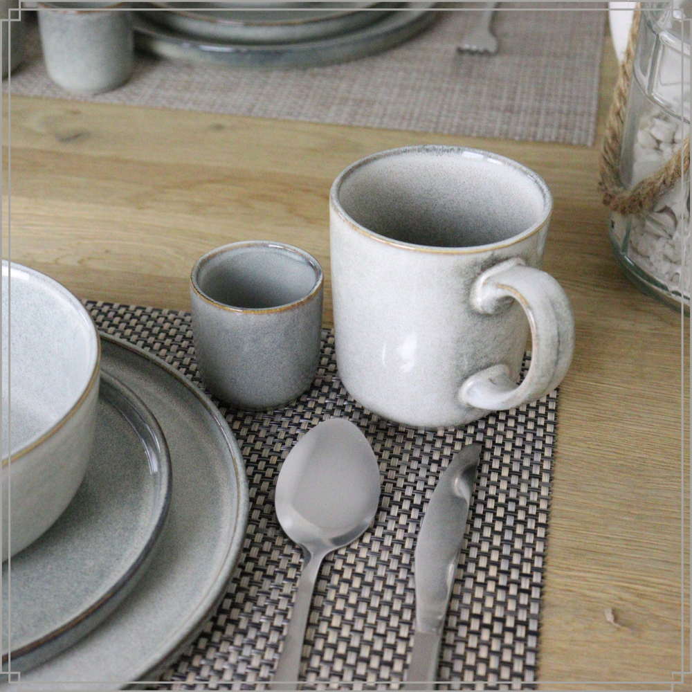 OTIX Espresso Kopjes Set van 6 80ml Mokken Aardewerk BEECH - Afbeelding 4