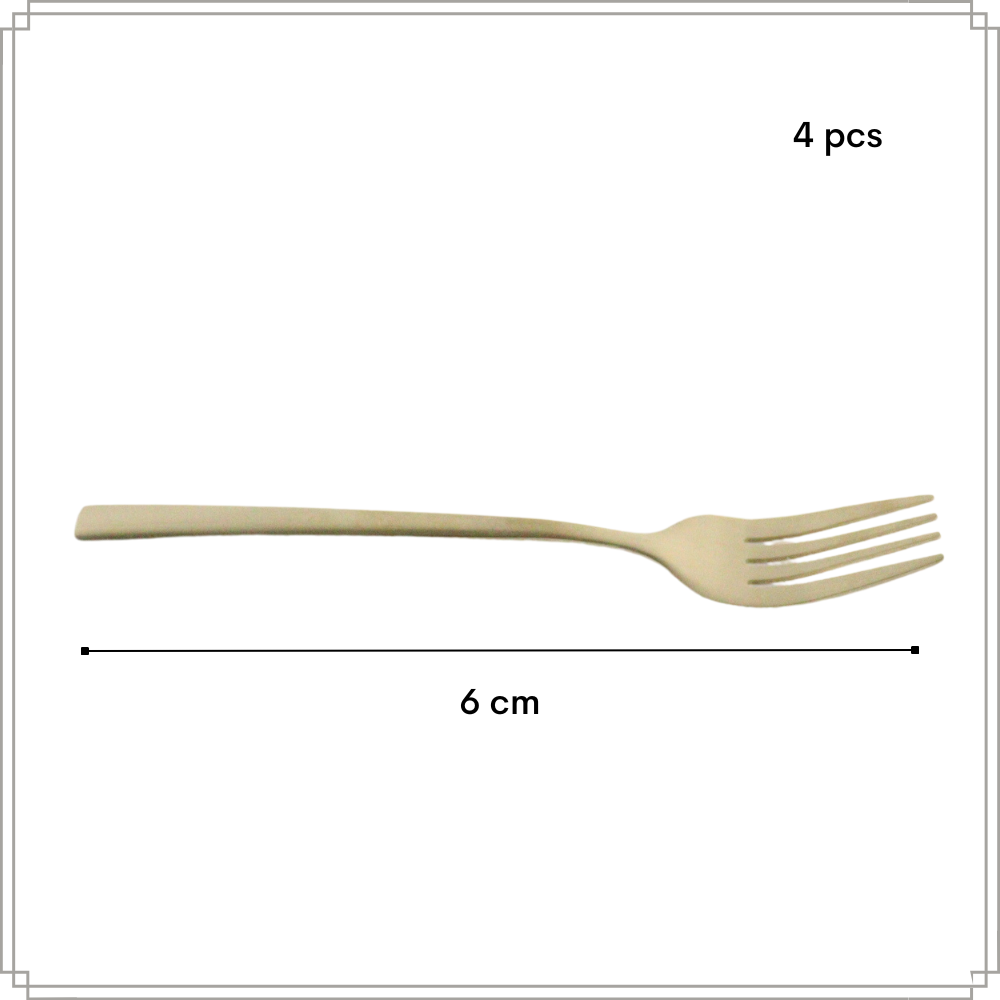 OTIX Gebaksvorkjes Set van 4 Taartvorkjes 6cm - Afbeelding 6