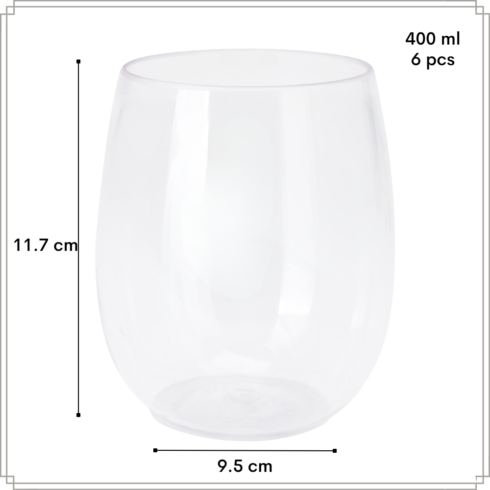 OTIX Kunststof Drinkglazen 12 Stuks Waterglazen Limonadeglazen Strand Camping Servies 400ML Glazen OCEANI - Afbeelding 6