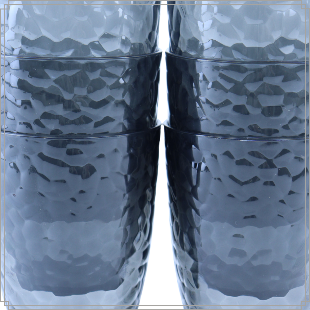 OTIX Kunststof Drinkglazen Herbruikbaar Set van 6 Waterglas Limonadeglazen Grijs 380ml ZEPHYR - Afbeelding 7