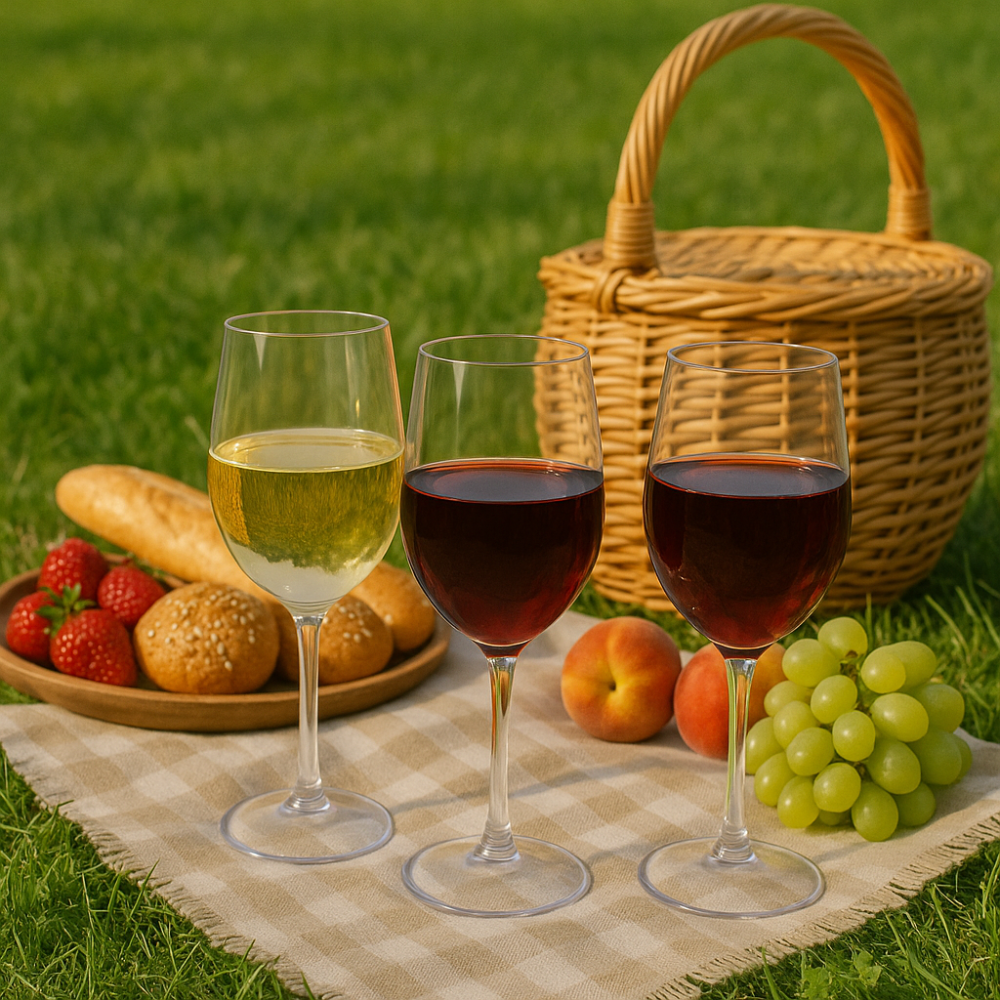 OTIX Kunststof Wijnglazen 12 Stuks Rode en Witte wijn Glazen Strand Camping Servies 330ML OCEANI - Afbeelding 3