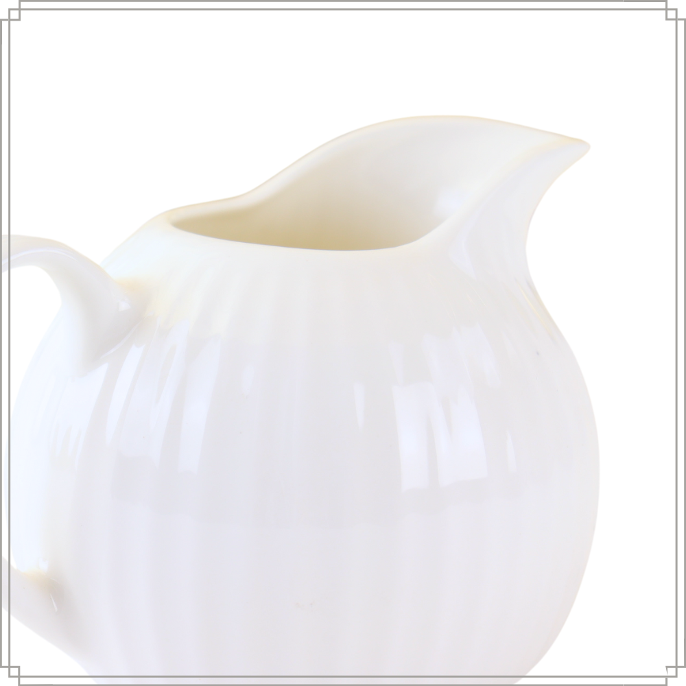 OTIX Melk en Suiker Set Melkkan Suikerpot met Oor Wit Porselein LUNA - Afbeelding 8