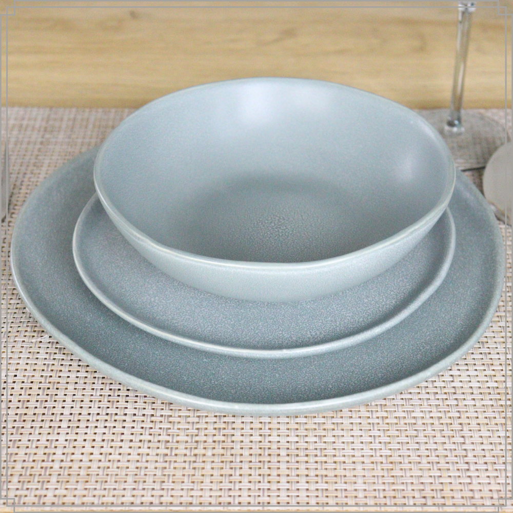 OTIX Ontbijtborden Bordenset 12 Persoons Dessertbord 21cm Aardewerk Gebaksbordjes OAK - Afbeelding 3