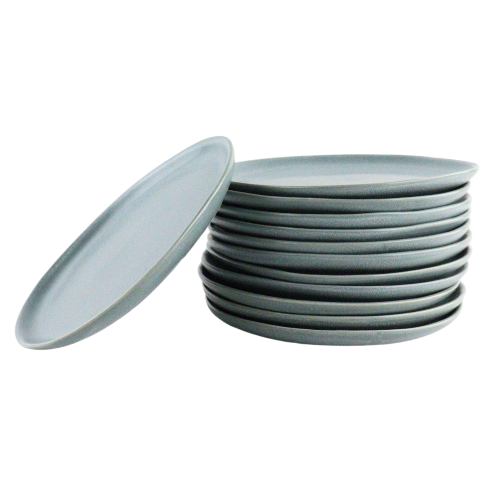 OTIX Ontbijtborden Bordenset 12 Persoons Dessertbord 21cm Aardewerk Gebaksbordjes OAK