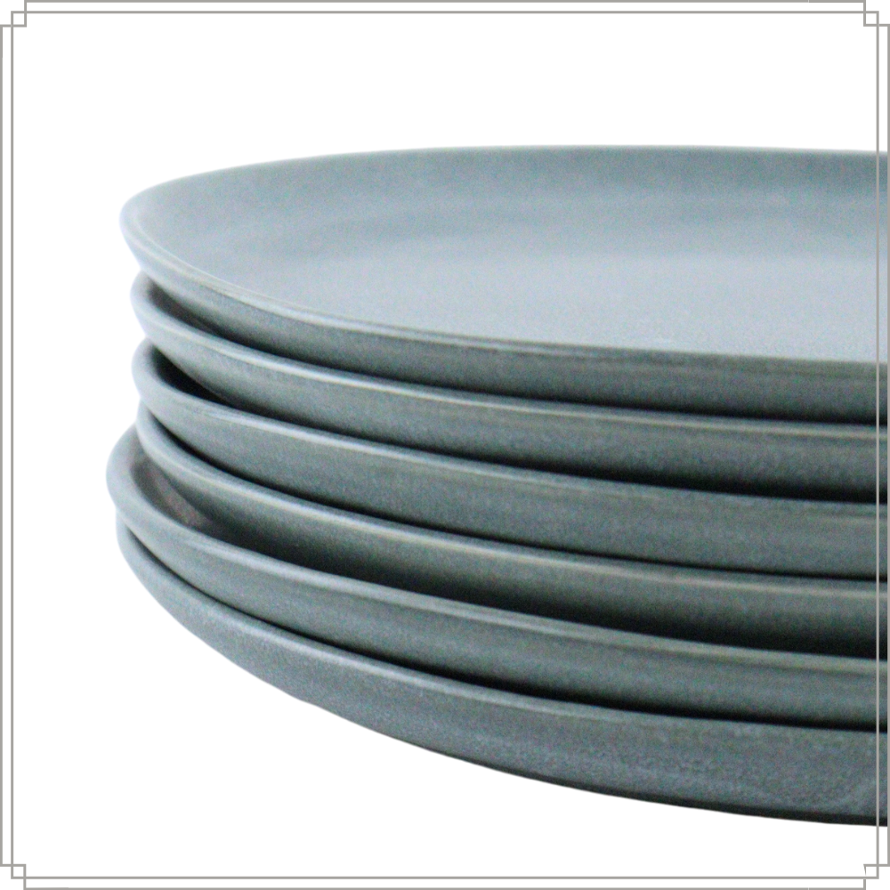 OTIX Ontbijtborden Bordenset 12 Persoons Dessertbord 21cm Aardewerk Gebaksbordjes OAK - Afbeelding 9