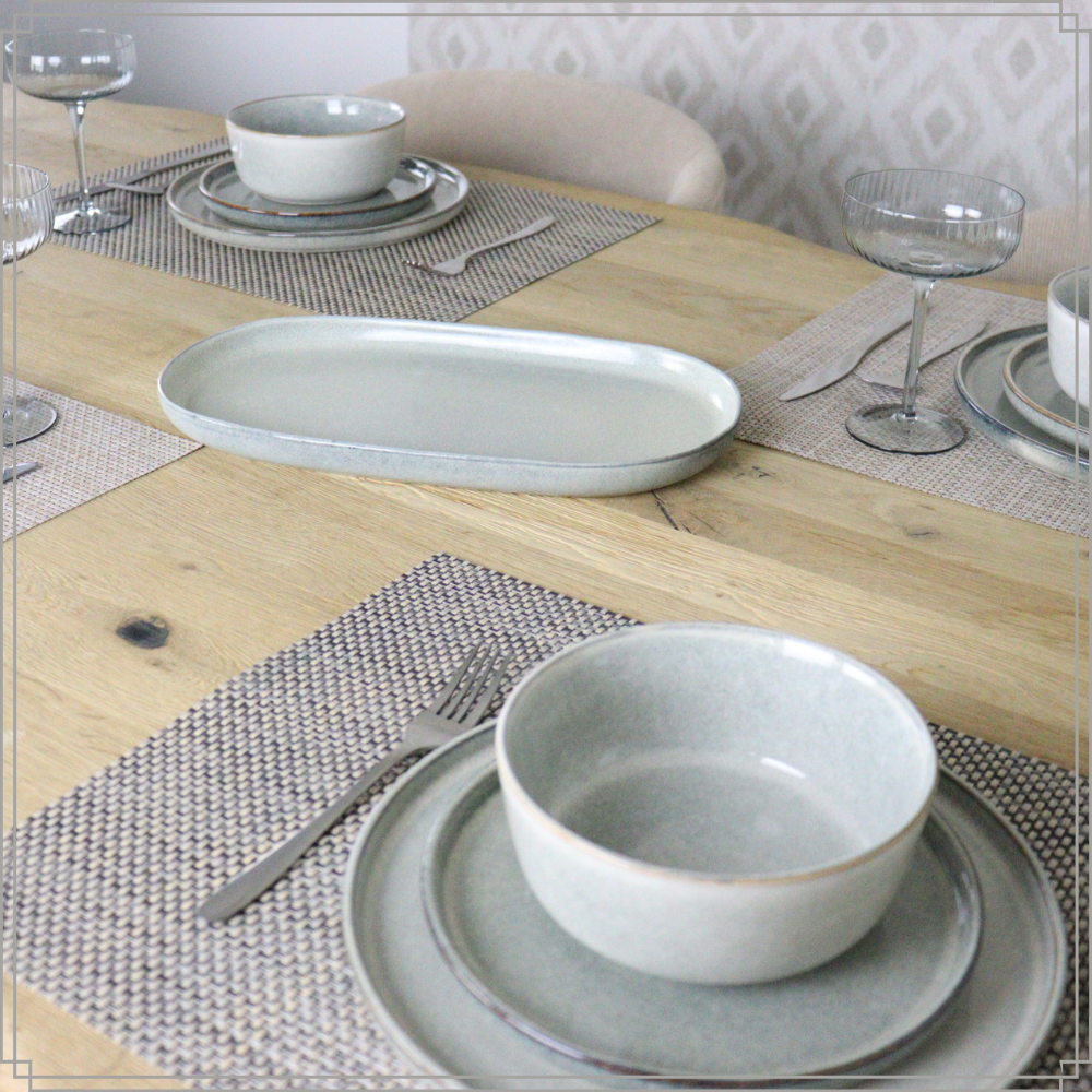 OTIX Serveerschaal Tapas Ovale Schaal Serveerschotel 37×21 Aardewerk BEECH - Afbeelding 4