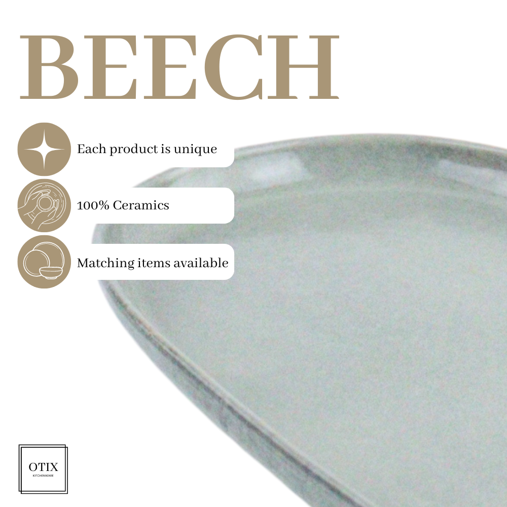 OTIX Serveerschaal Tapas Ovale Schaal Serveerschotel 37×21 Aardewerk BEECH - Afbeelding 8