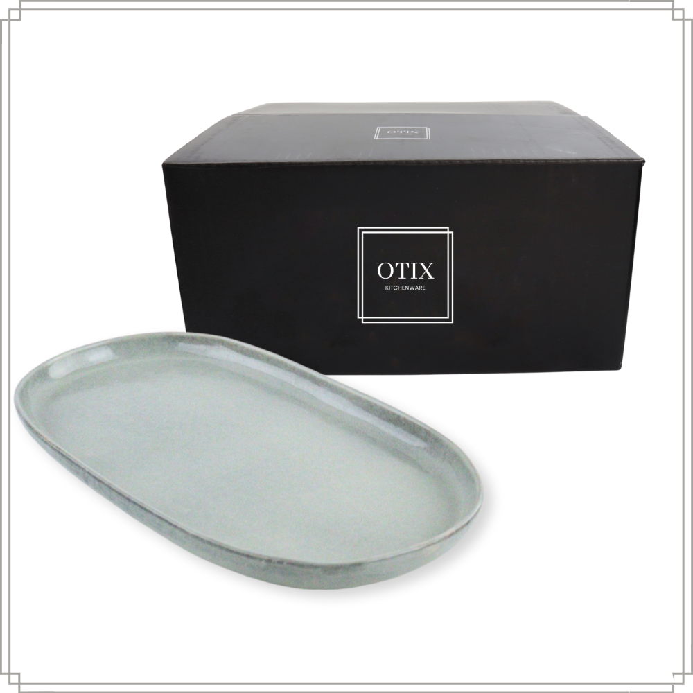 OTIX Serveerschaal Tapas Ovale Schaal Serveerschotel 37×21 Aardewerk BEECH - Afbeelding 9