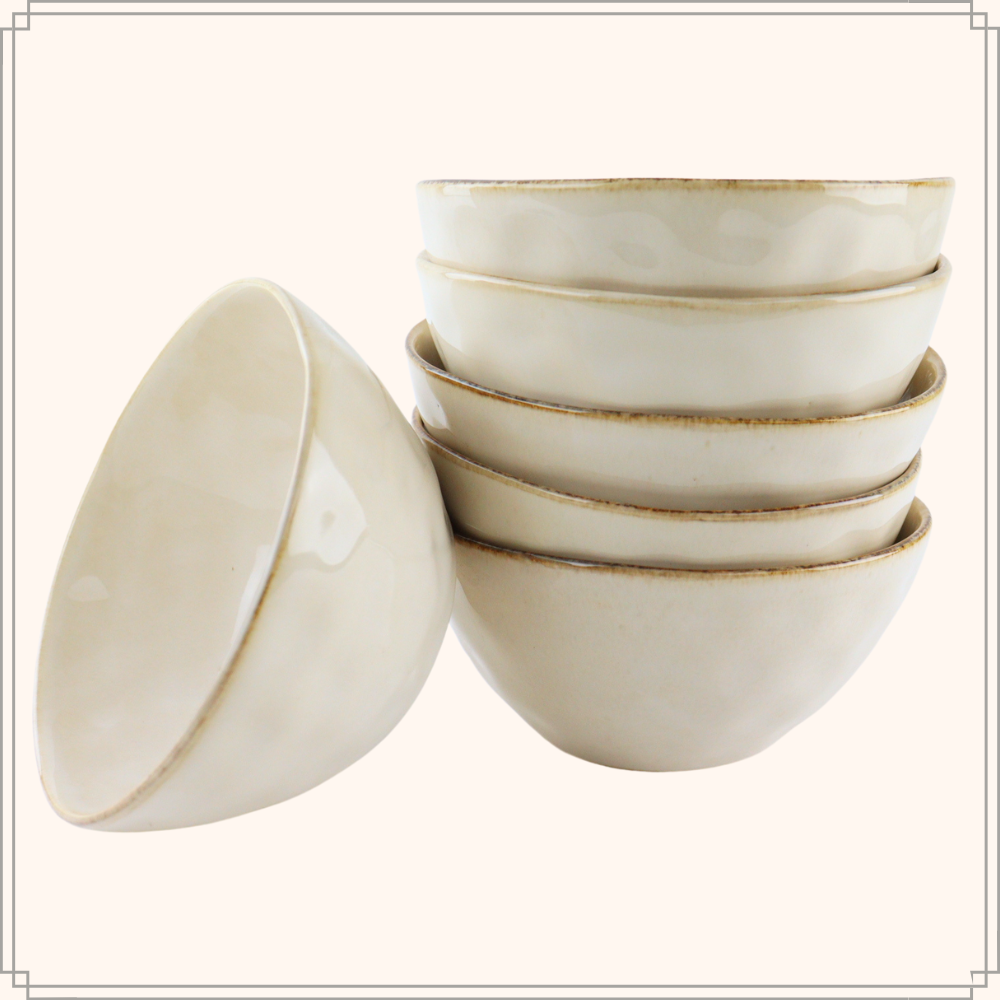 OTIX Soepkommen 6 Persoons Beige 620ml Keramiek MAPLE - Afbeelding 4