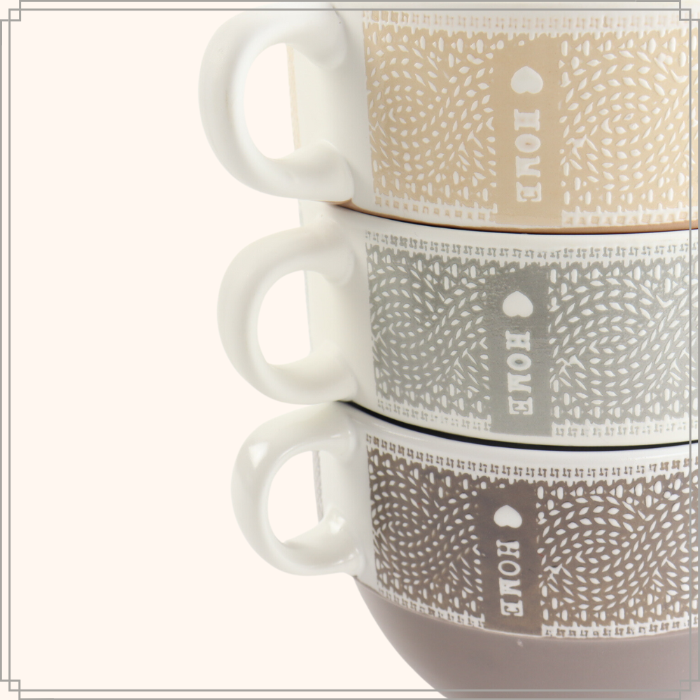 OTIX Soepkommen met Oor Set van 12 Stuks Soeptassen500 ml Diverse kleuren Keramiek HOME - Afbeelding 8