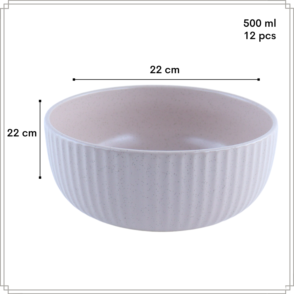 OTIX Soepkommen zonder Oor 12 Stuks Schaaltje Ontbijtkom 500ML 15cm Aardewerk AURORA - Afbeelding 6