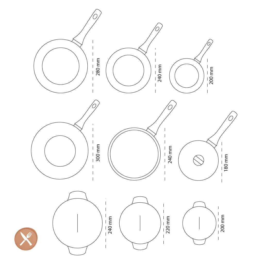 Cook & Pan - Go Ivory Pannenset 9-delig - Afbeelding 8