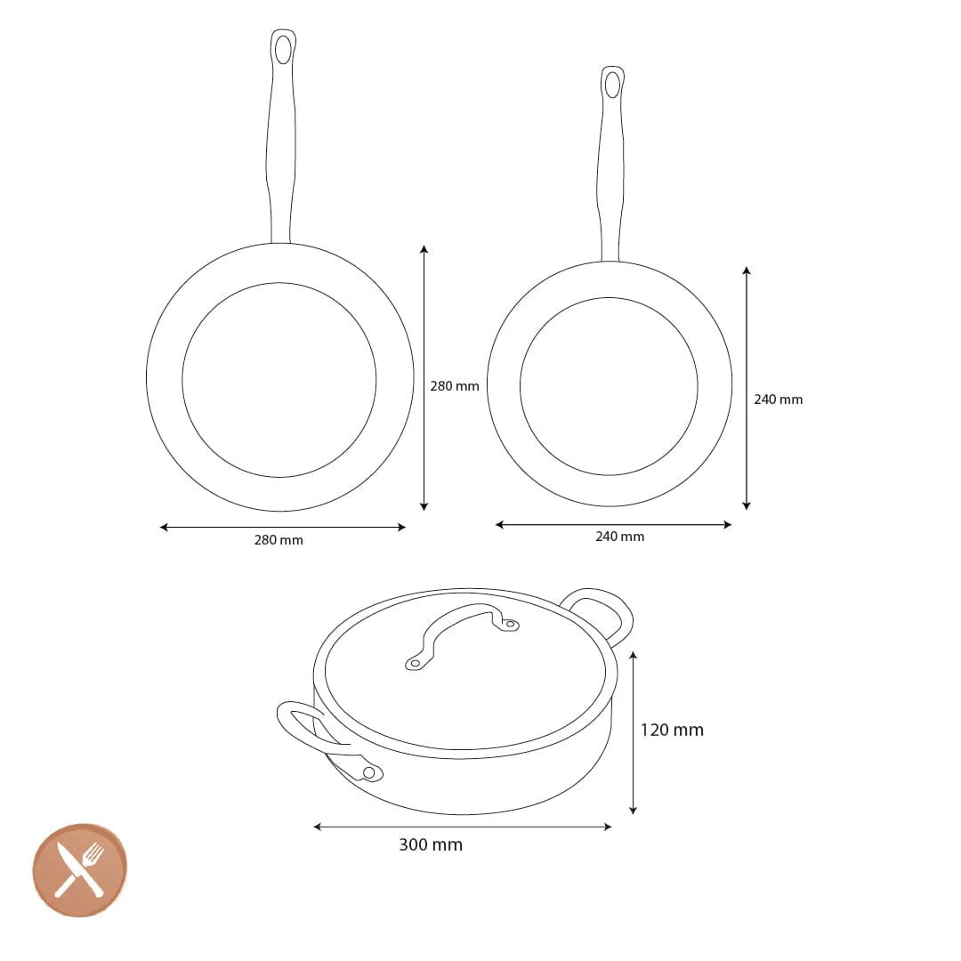 GreenPan - Barcelona Pro 4-delige Pannenset 24/28/30 cm - 2 koekenpannen + stoofpan met deksel - Afbeelding 7
