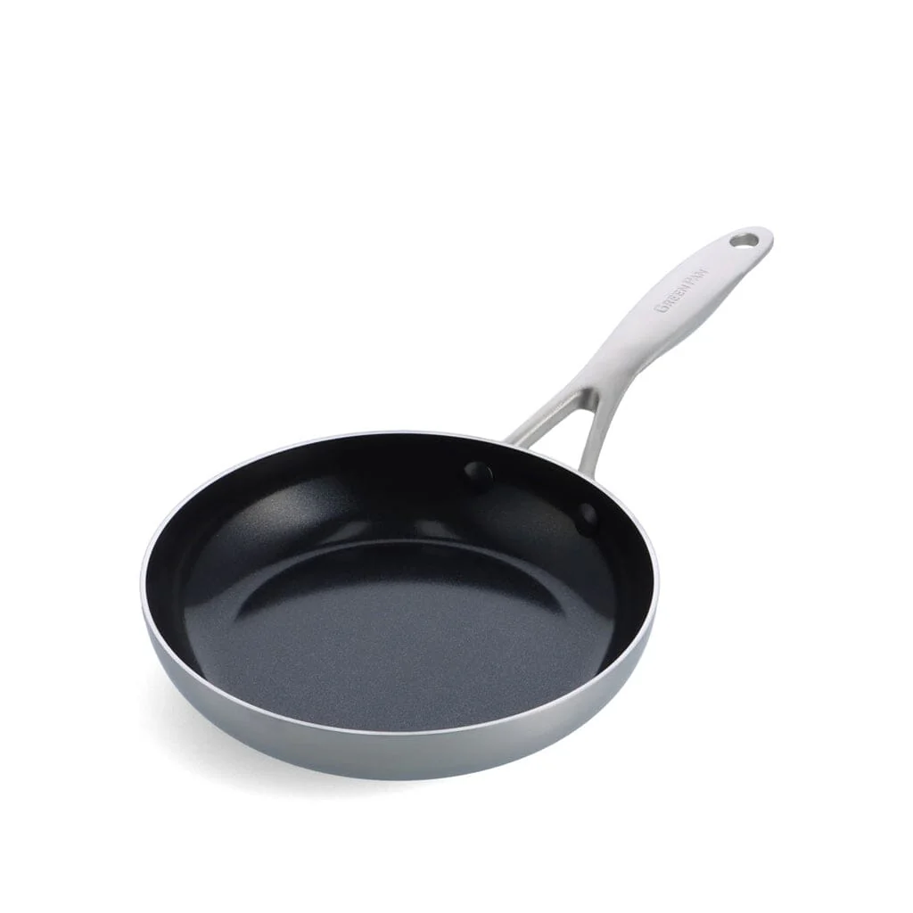 GreenPan - Geneva All You Need 9-delige Pannenset 18/24/24/28/28 cm - 2 koekenpannen + stoofpan met deksel + wokpan + braadpan + 3-delige spatelset - Afbeelding 5