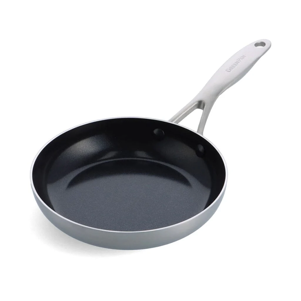 GreenPan - Geneva All You Need 9-delige Pannenset 18/24/24/28/28 cm - 2 koekenpannen + stoofpan met deksel + wokpan + braadpan + 3-delige spatelset - Afbeelding 7