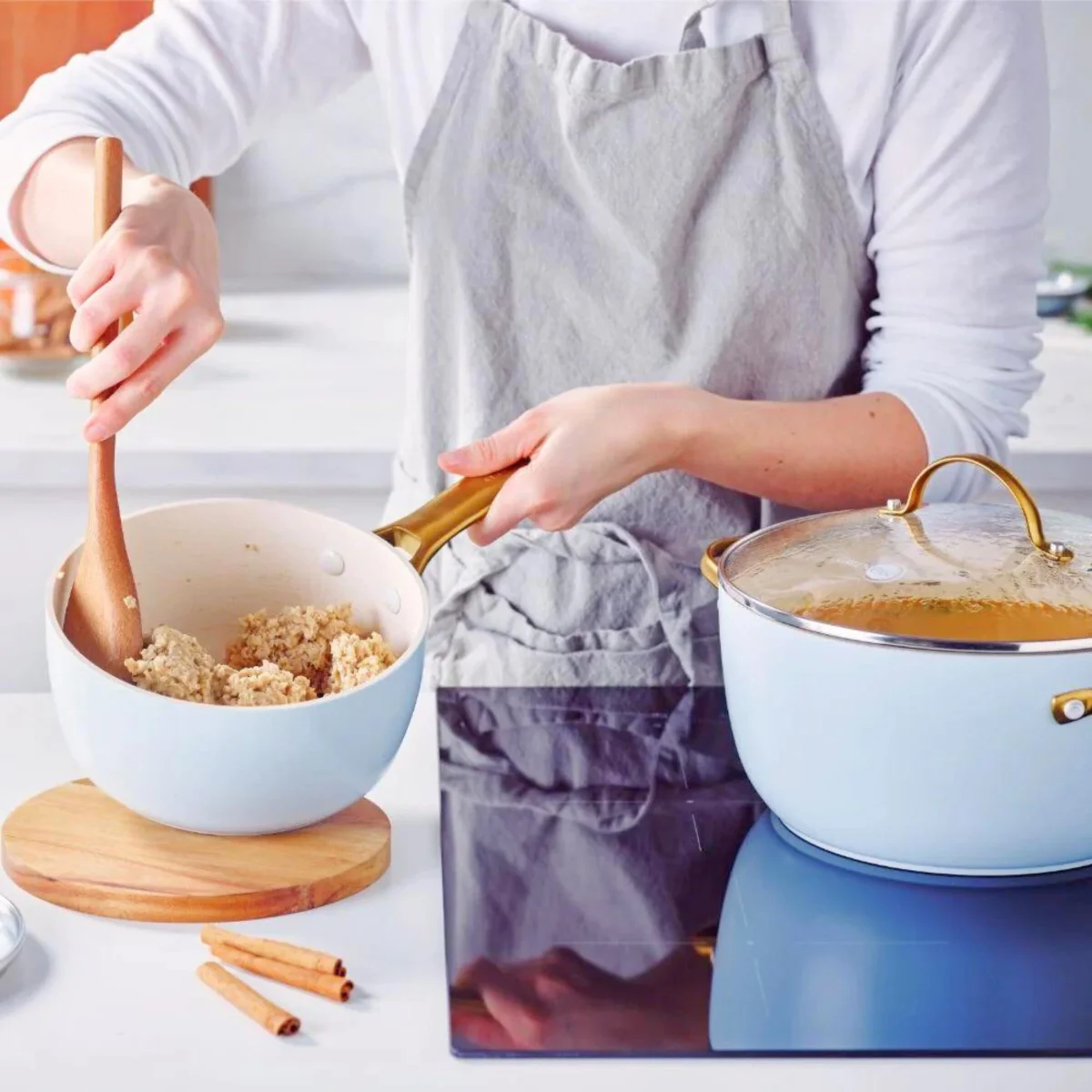 GreenPan - Padova Light Blue 10-delige Pannenset - Afbeelding 6