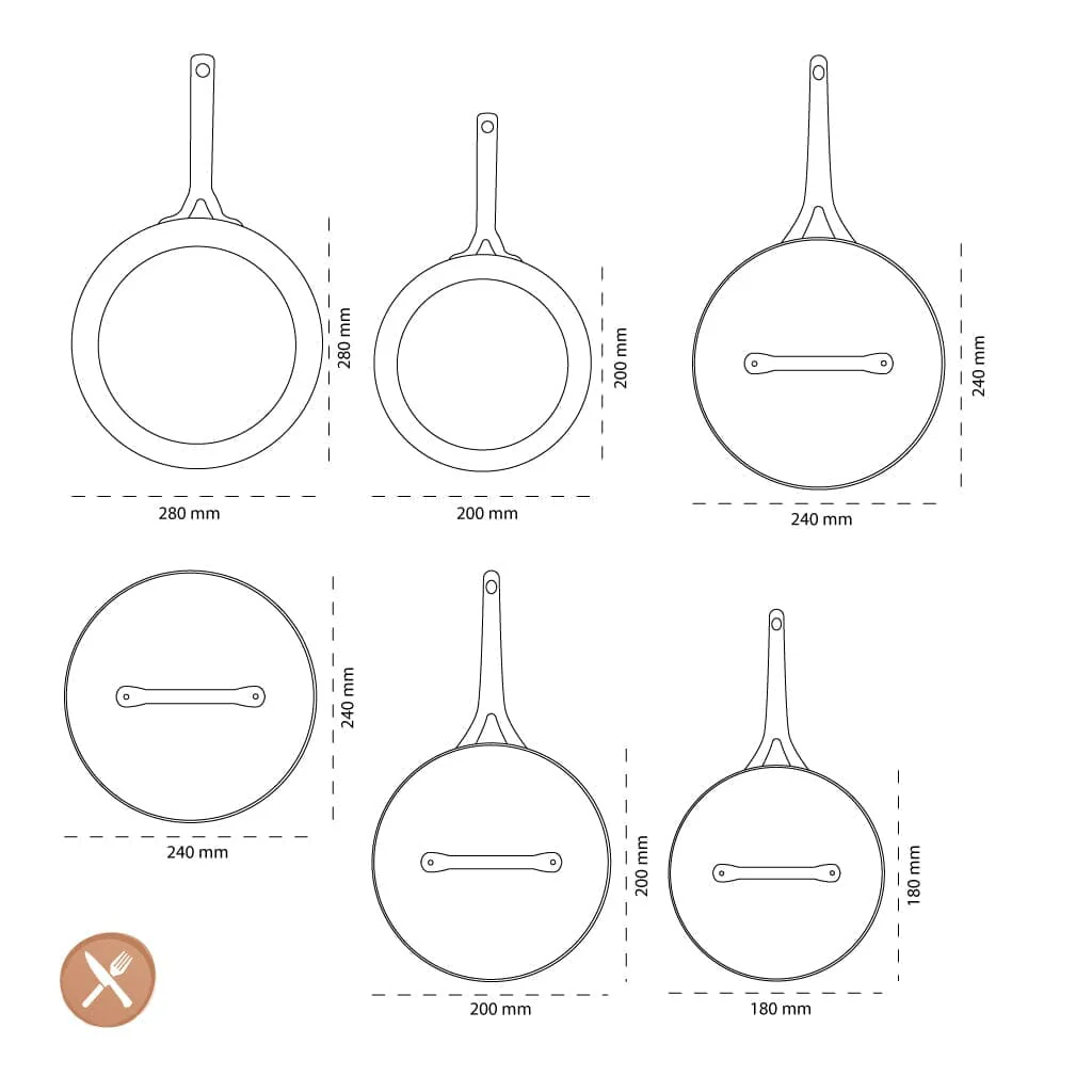 GreenPan - Padova Light Blue 10-delige Pannenset - Afbeelding 8