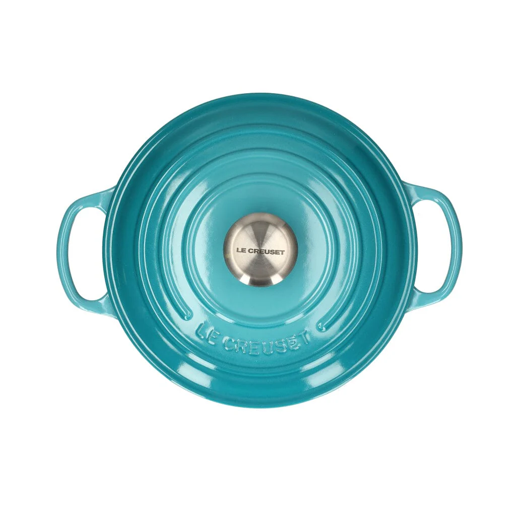 Le Creuset - Signature Braadpan Caribbean Blauw 24 cm - Afbeelding 4