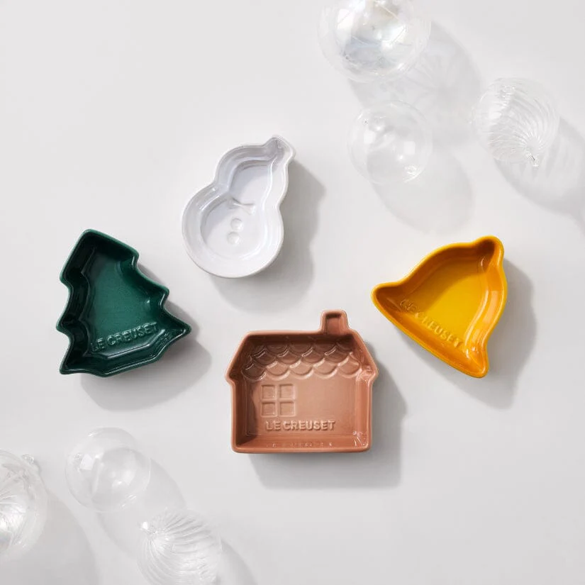 Le creuset - Schaaltjes Kerst Set van 4 in Aardewerk - Afbeelding 5