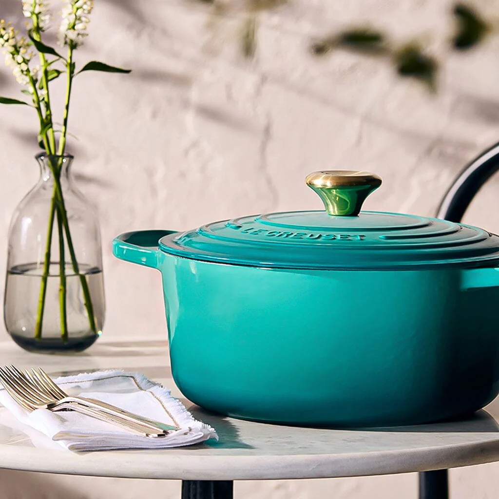 Le Creuset - Signature Braadpan - Bleu Riviera - 24 cm - Afbeelding 3