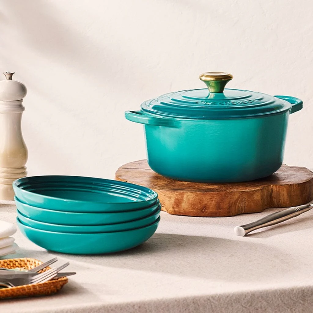 Le Creuset - Signature Braadpan - Bleu Riviera - 28 cm - Afbeelding 3