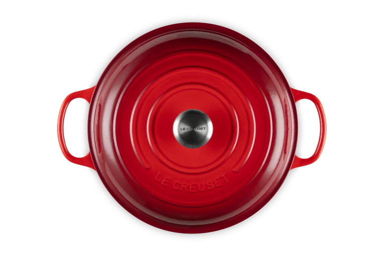 Le Creuset - Signature Campagnard Braadpan Kersenrood 30 cm - Afbeelding 4