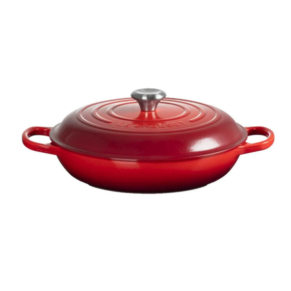 Le Creuset - Signature Campagnard Braadpan Kersenrood 30 cm - Afbeelding 2