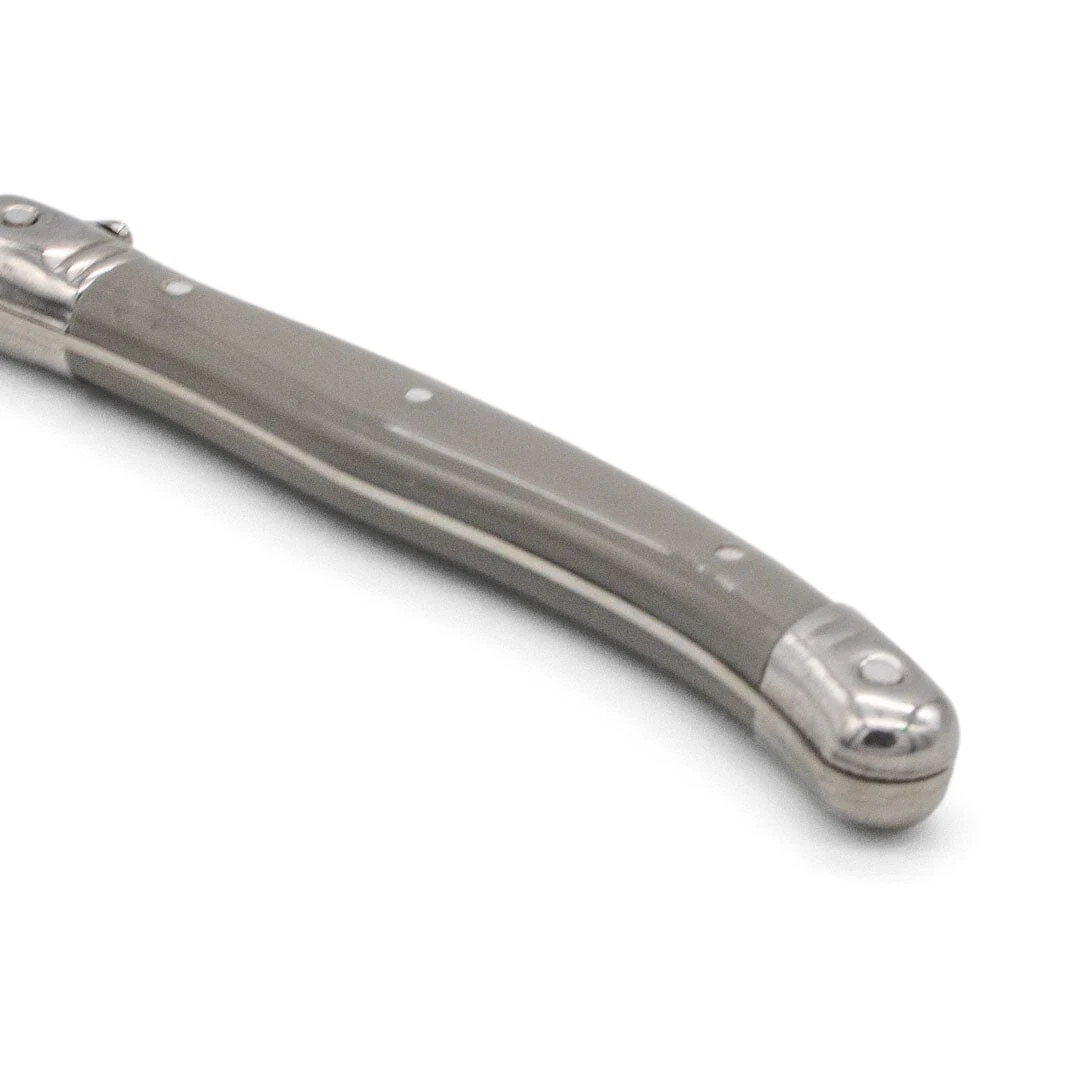 Lou Laguiole - Tradition 6 Steakmessen + Messenblok - Peper/Parel/Taupe - Afbeelding 4