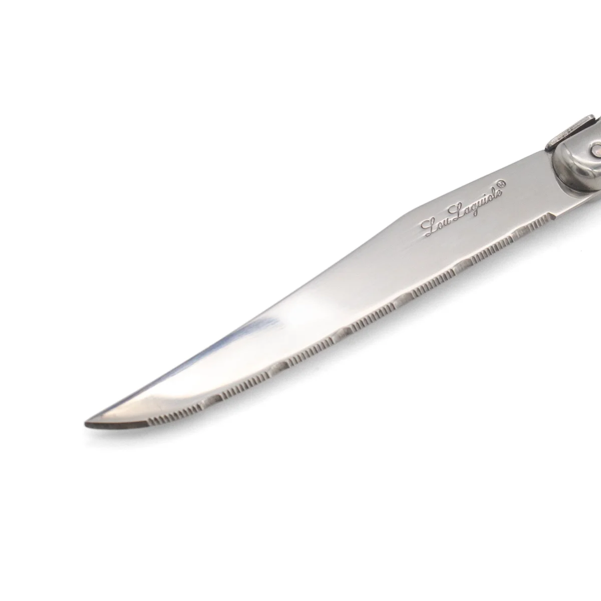 Lou Laguiole - Tradition 6 Steakmessen + Messenblok - Peper/Parel/Taupe - Afbeelding 5